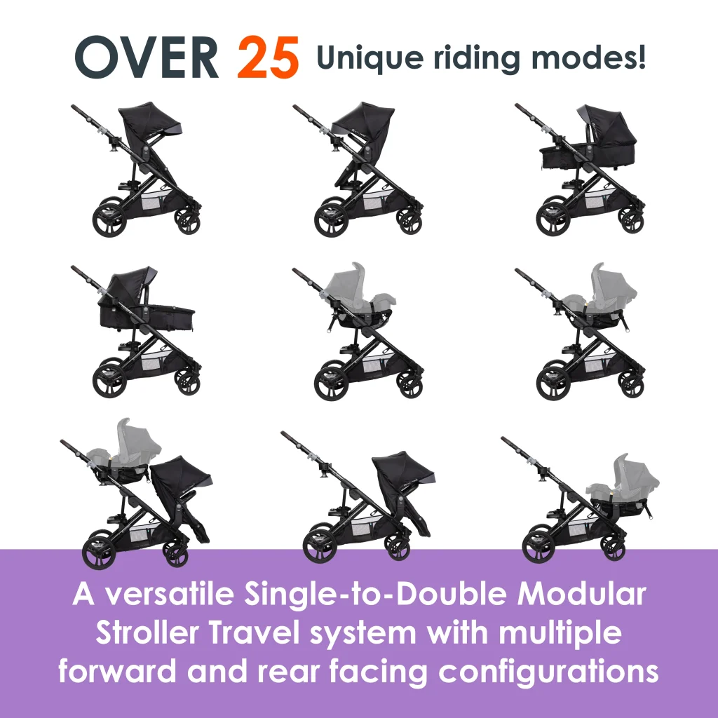 Baby Trend Morph Single to Double_Travel_System Modes