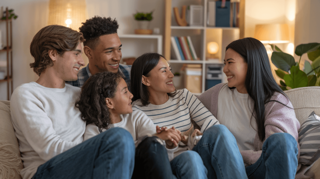 Happy Family with positive discipline