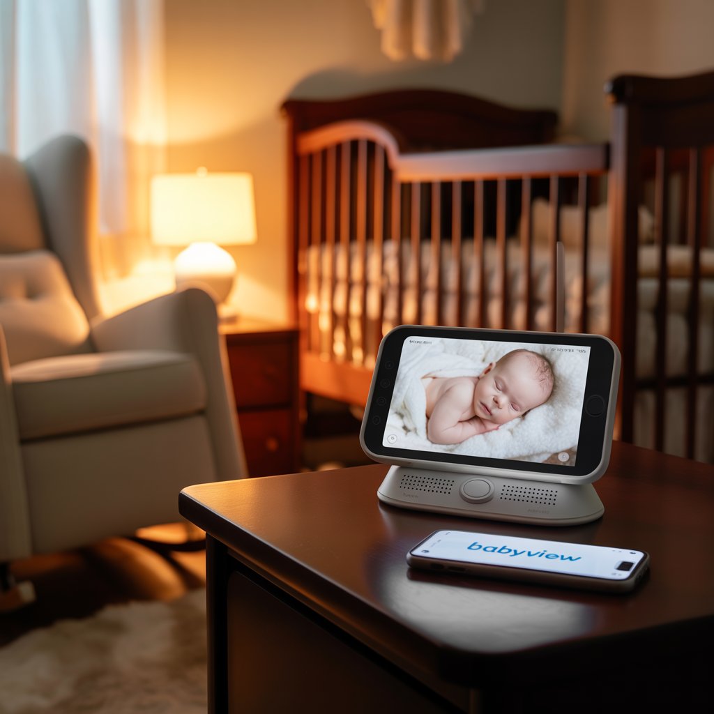 a photograph of a modern baby monitor re NLNNOEJjQaij2mpeoFQkEw 5VLp9dc5QNawj1c6bYUCzQ