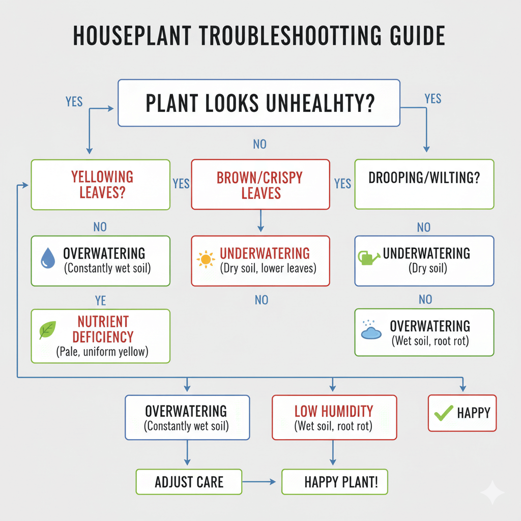 Troubleshooting flowchart for diagnosing common problems