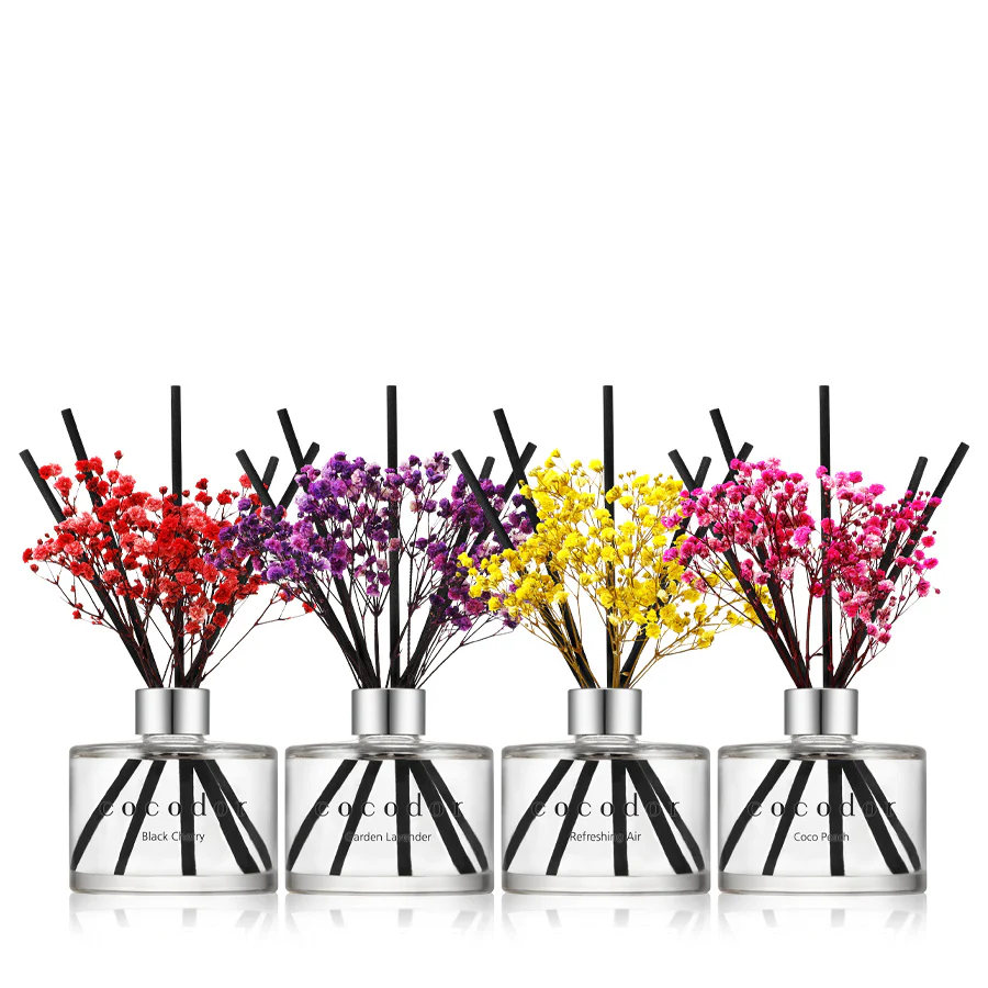 Cocodor Preserved Real Flower Reed Diffuser Gift Set