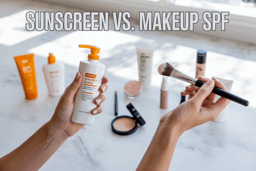 sunscreen vs makeup spf