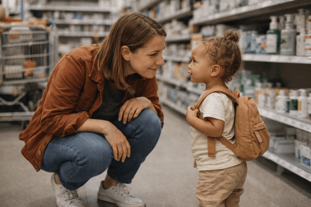 Mom and daughter sharing a moment