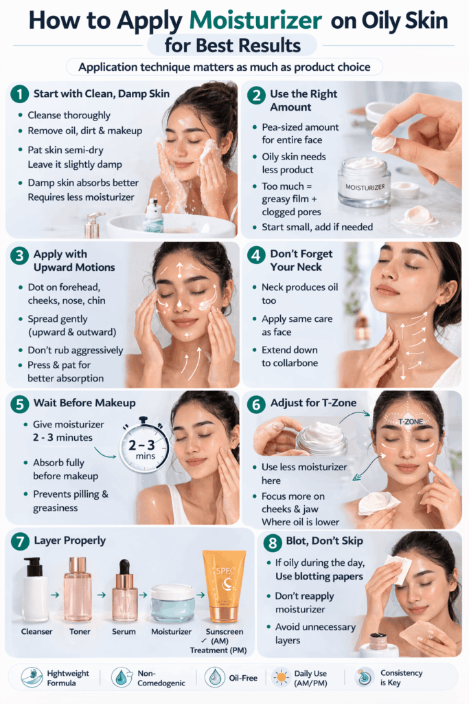 Step-by-step application technique demonstration