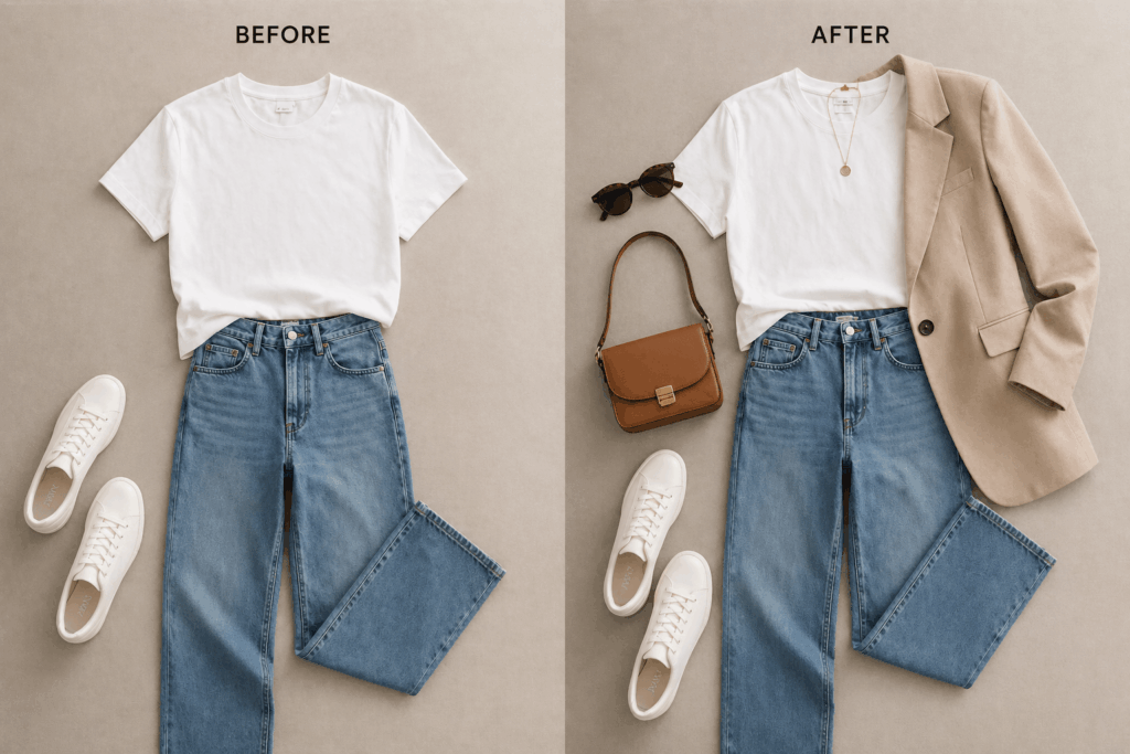 Before and after styling guide
