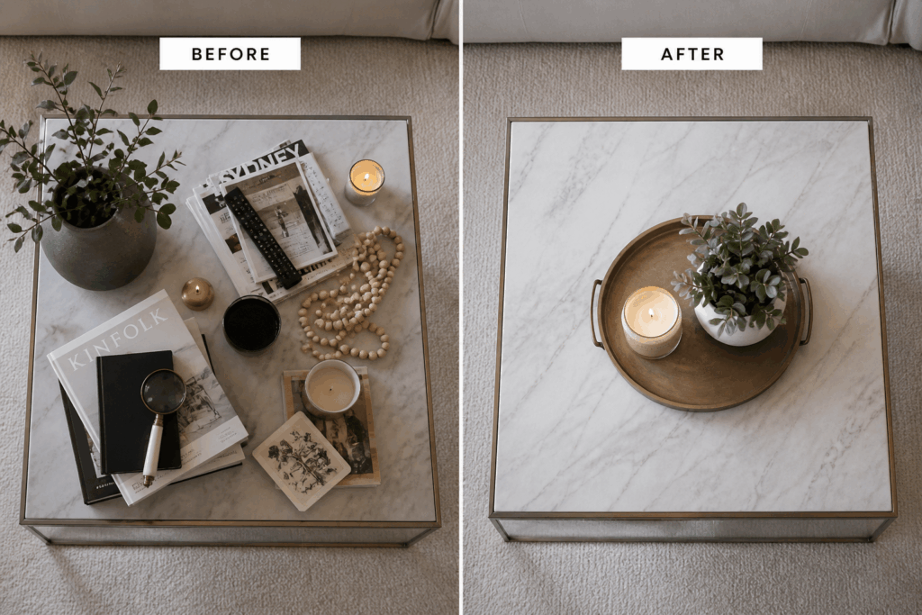 Before and after home styling