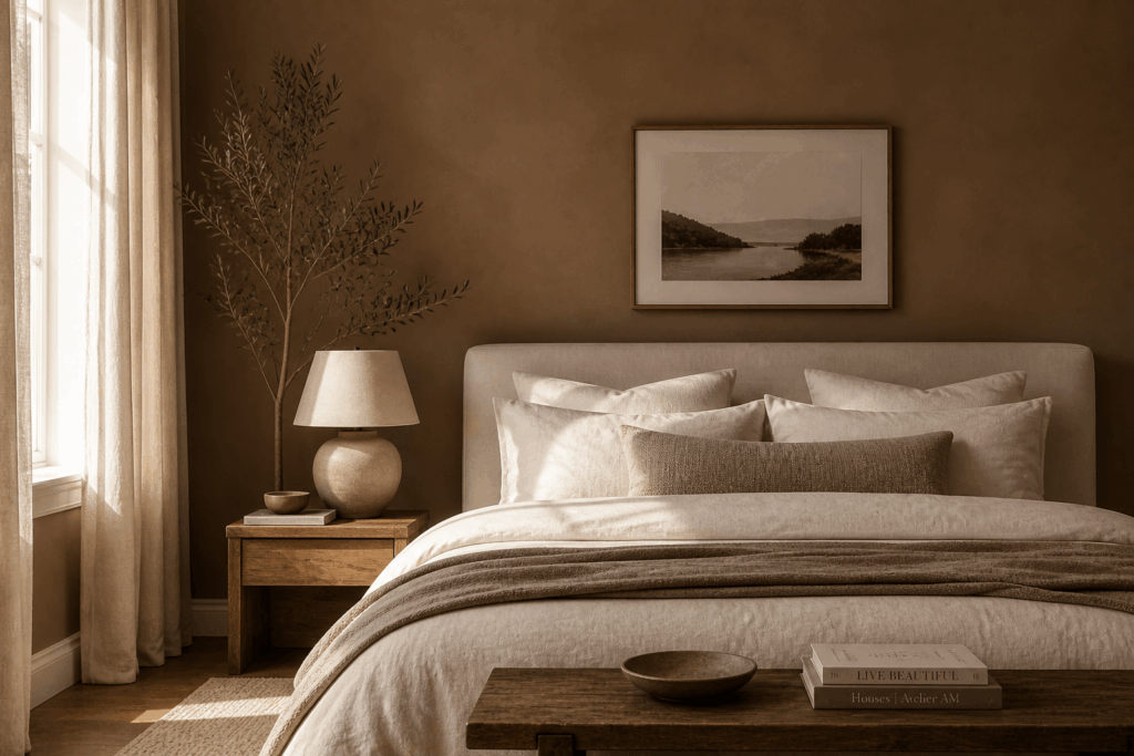 Serene modern bedroom with natural light