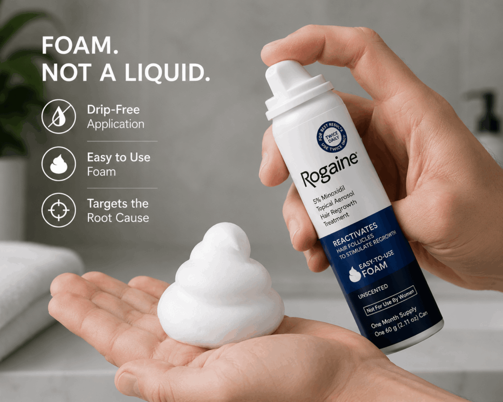 Rogaine foam for hair regrowth