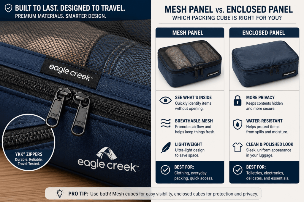 Mesh vs enclosed packing cubes choose wisely